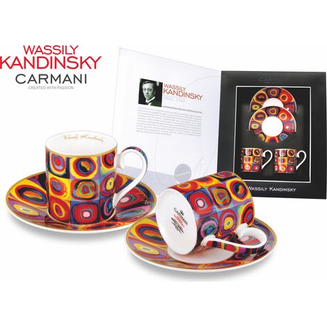 Set di 2 tazzine da caffè espresso Wassily Kandinsky, set regalo