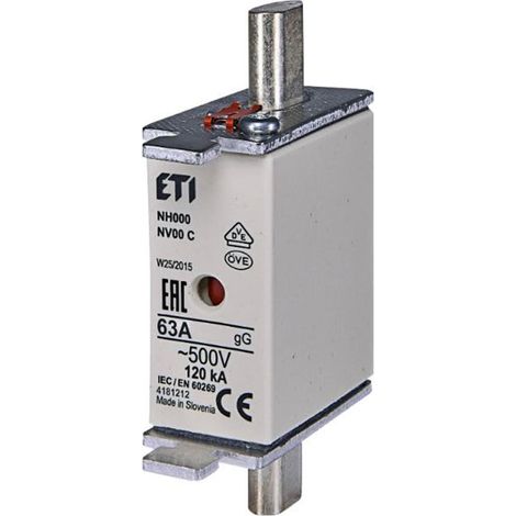 ETI NH NH000 GG LOT DE 3 DÉTECTEURS COMBINÉS POUR AFFICHAGE AVANT 500 V (NH000-63A) 004181212