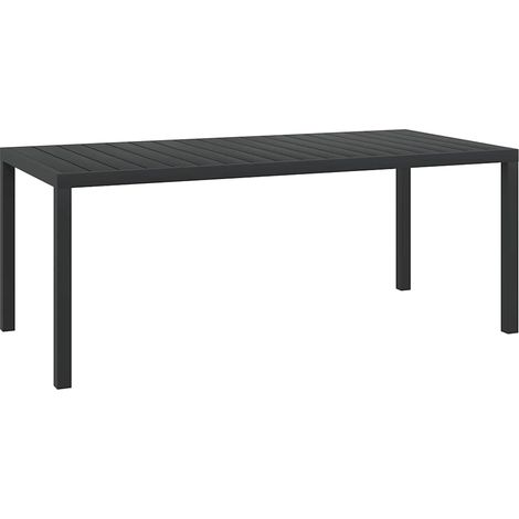 Table d'extérieur Table de salon de jardin - Noir 185 x 90 x 74 cm Aluminium et WPC BV284488 - BonneVie (1/4)