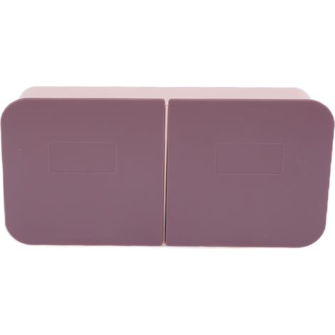 Coffret de Maquillage Mural avec Couvercle Rabattable, Organisateur de Disques Coton Lavable et Amovible pour Salle de Bain, Rose et Violet (1/5)