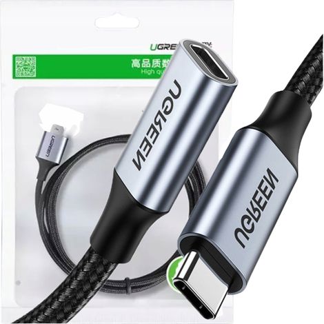 Cavo di prolunga USB-C 3.1 Gen2 ugreen US372, 4K, 100W, 1 m (nero)