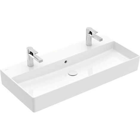 Villeroy & Boch Memento 2.0 Wandwaschbecken, 2 Hahnlöcher, mit (1/5)