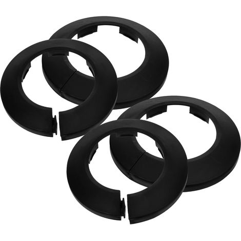4 Pièces Couvercle de Bride de Plomberie Noir en Plastique (1/5)