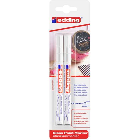 Edding 780 4-780-2-1049 Marcatore a vernice Bianco 0.8 mm (1/5)