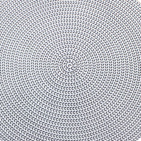 Dessous de verre ronds de 38 cm de diamètre, en PVC écologique, antidérapants, résistants à l'usure et isolants thermiques, couleur argent. (1/5)