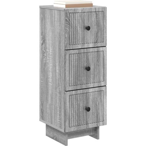 Maison Exclusive - Mobile con Cassetti Grigio Sonoma 33 x 34,5 x 90 cm