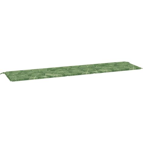 Maison Exclusive - Cuscino Panca da Giardino Motivo a Foglie 200x50x3 cm Tessuto (1/5)