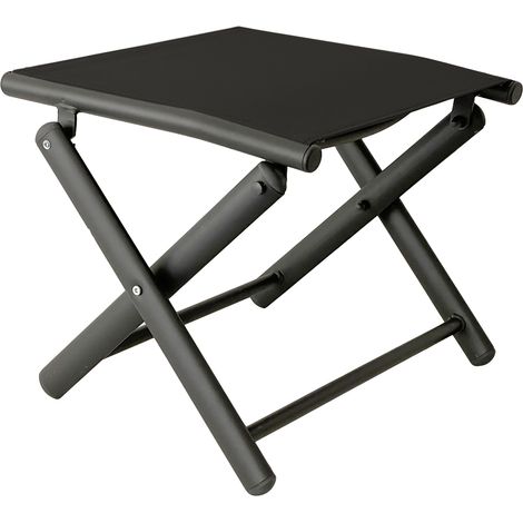 Fußhocker klappbar Anthrazit / Schwarz-DMC5002-Schwarz