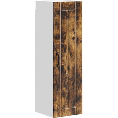 Wall Cabinet LUCCA Smoked Oak 30 x 31 x 100 cm Engineered Wood vidaXL