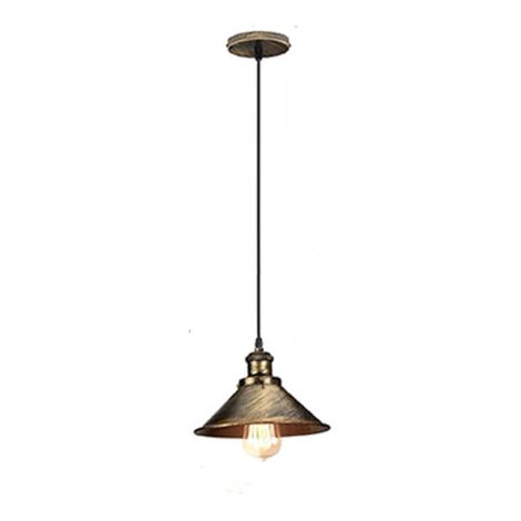 royaluxe- 22CM Lampes À Suspension Rétro Vintage Lustre E27 Plafonnier Industriel Abat-Jour En Métal Pour Loft Restaurant Café Bar (1/5)