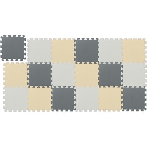 Alfombra de juego cuadrada versátil estimulación y protección 87 x 87 cm de espuma EVA beige 130017401 (1/4)
