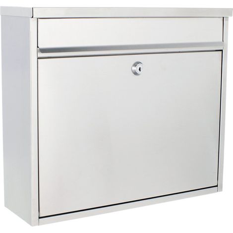 Rottner cassetta postale Hochhaus II Inox, in acciaio inossidabile spazzolato, ideale per il montaggio in serie come cassetta condominiale, con apertura frontale, di colore inox. (1/5)