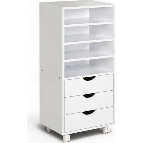 Meuble de rangement de bureau blanco 38 x 40 x 86,8 cm (1/5)