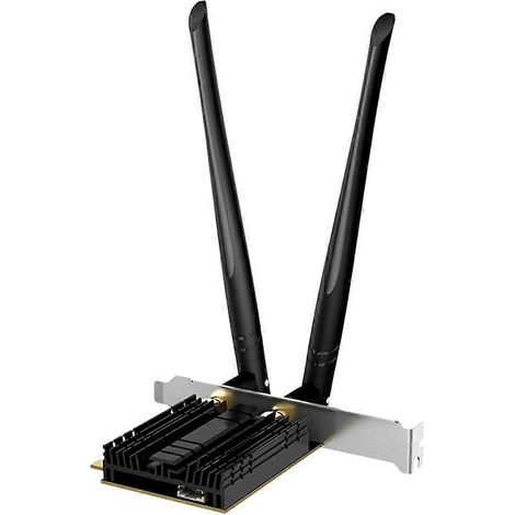 Carte réseau EDUP WiFi 6 Gigabit 1800 Mbps PCIe avec récepteur sans fil et Bluetooth 5.2 pour PC de bureau (1/5)