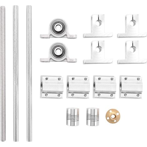 15 Stück 200 mm optische Achsenführungslagergehäuse aus Aluminium, Schienenwelle, Gewindespindel, Gleitbuchse, Wellenkupplung, CNC-Teile (1/5)