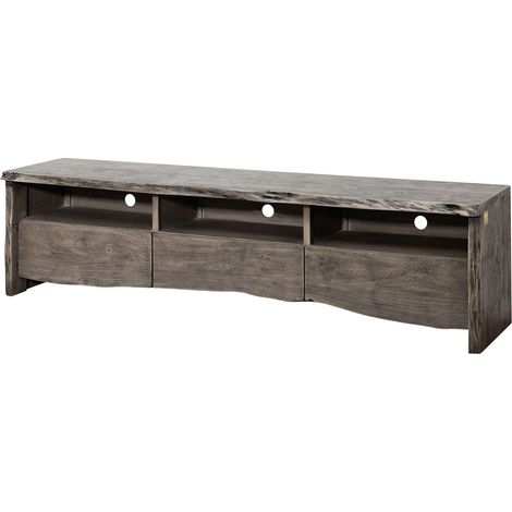 TV-Board Akazie 191x45x50 grau lackiert PURE ACACIA 404