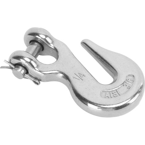 Élingue de levage pour bateau marin, crochet 1/4 pouce, capacité 1000 lbs, acier inoxydable 316, accessoire de manutention nautique robuste (1/5)