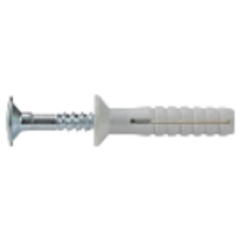 UNIFIX - TASSELLO NYLON PROLUNGATO TACT+ VITE A CHIODO ZINCATO BIANCO PZD3 8X60MM 12PZ