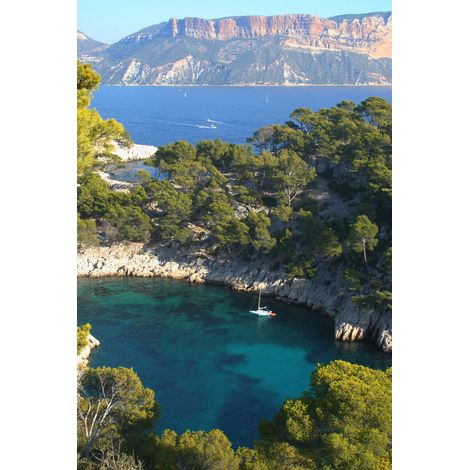 Tableau sur toile Cassis vue de haut 45x65 cm - Impression sur Toile Murale Décorative - Image imprimée en HD sur Toile - Toile sur Châssis en Bois FSC - Fabriqué en France (1/4)