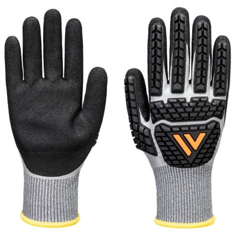 Guante impermeable de espuma de nitrilo TPR Impact F13 PORTWEST AP54 XXL Gris/Negro (1/2)