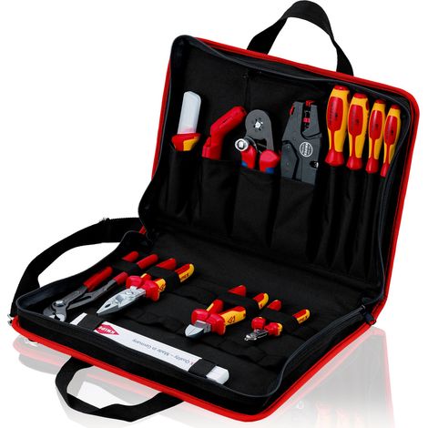 KNIPEX 00 21 11 Borsa portautensili "Compact" Impianti elettrici 14 pezzi 290 mm