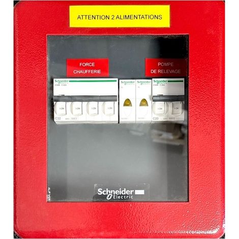 Schneider – Coffret d'équipement de chaufferie 57771 – Disjoncteurs 20A & 32A – Protection contre surcharges – Pour installations de chauffage