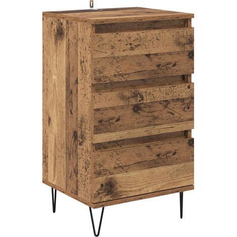 Sideboard Old Wood 40 x 35 x 70 cm Engineered Wood and Iron vidaXL