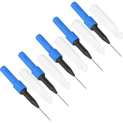 Lot de 5 sondes de test de 0,7 mm avec gaines de protection, kit d'accessoires de test pour multimètre (bleu) (1/5)