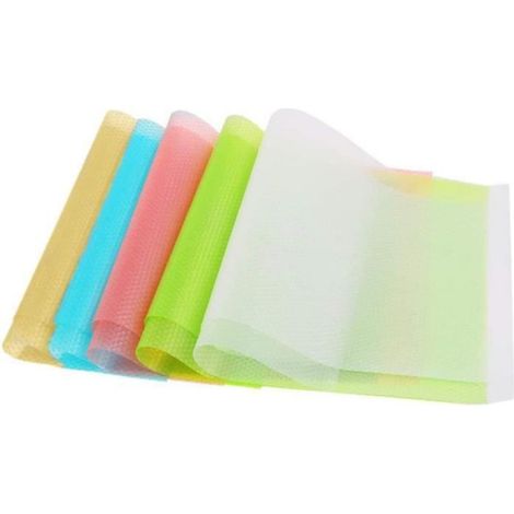 Tapis Refrigerateur,5 piècesTapis de Frigo Antibactérien Antifouling Non Slip Coupable Frigo Mat pour Cuisine Frigo Tiroir (1/3)