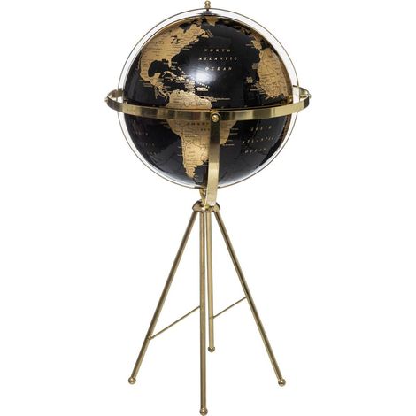 GM Globus Schwarz Erde Gold H 79 cm - Feeric lights & christmas