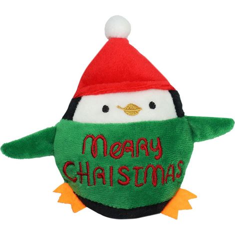 Gioco di Natale modello Pinguino con squeaker per cani