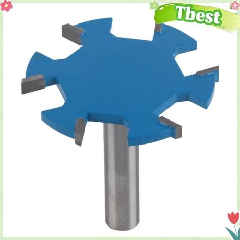 Tbest Bit de routeur à 6 flûtes 6Flute Router Bit TSlot Woodworking Slotting Milling Cutter quincaillerie Manche de 12 mm (1/5)