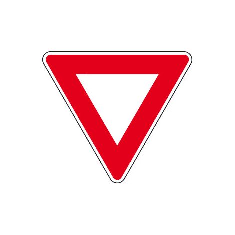 SIGNAL D'INTERSECTION ET DE PRIORITÉ - TYPE AB 3A (AB3agalva) - FORME TRIANGLE - 500 x 500 mm