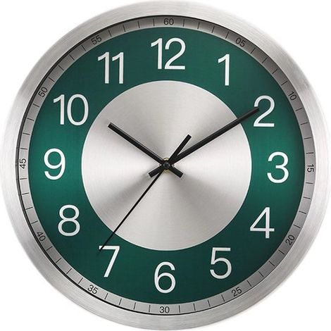 Wanduhr – Moderne, geräuschlose Wanduhr – 30,5 cm (12 Zoll) Batteriebetriebene Uhr mit großen Ziffern – Für Wohnzimmer, Küche und Büro – Blau (1/5)