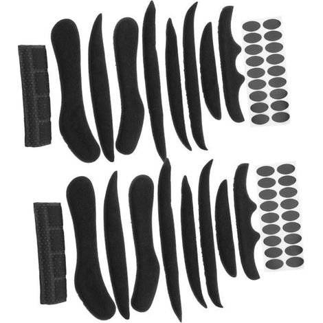 Accessori per casco (nero): imbottitura in spugna morbida e resistente – Bianco/Nero (1/4)