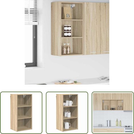 vidaXL Küchenschränke Sonoma-Eiche - Hängeschrank Sonoma-Eiche 40 x 29,5 x 80 cm Holzwerkstoff (1/5)
