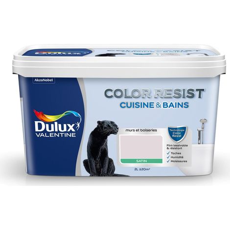 Peinture Color Resist Cuisine & Bains Satin Nude 2 L - Dulux Valentine
