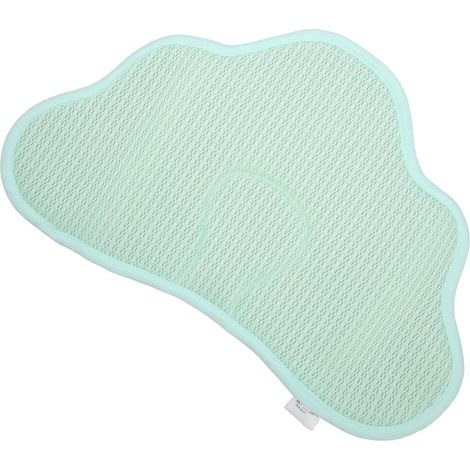 Oreiller bébé respirant pour un sommeil optimal, ultra-fin et évacuant l'humidité, en mélange de coton vert. (1/5)