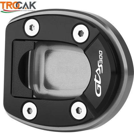 (TITANE) Compatible avec GTS300 2023 et Vespa GTS GTV 300 HPE 2019-2022. Béquille latérale de moto avec extension et plaque de support. Maxpower. (1/4)