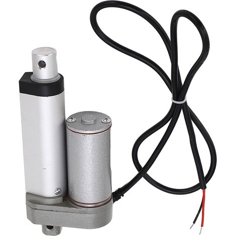 Vérin électrique linéaire 50mm course 750N 24V IP65 aluminium blanc pour fauteuil massage moteur (1/5)