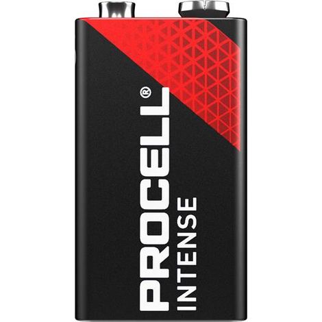 Duracell Procell Intense 9V Alkaline Battery Pack (10-Pack) - Reliable Power for Professional and Heavy-Duty Use (1/2)