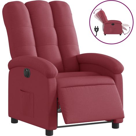 Maison Exclusive - Relaxsessel Elektrisch Weinrot Stoff