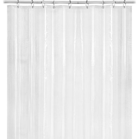 Lntyq Duschvorhang aus Stoff für das Badezimmer, 183,9 x 183,9 cm, wasserdicht, strapazierfähig, weiß (1/4)
