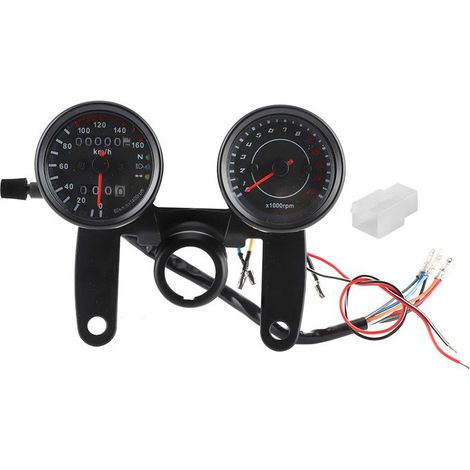 Contachilometri, contagiri e tachimetro a LED universali per moto, quadro strumenti 12V (1/4)