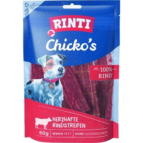 Rinti Chicko Hundesnack Rind 60g Getrockneter Pansen