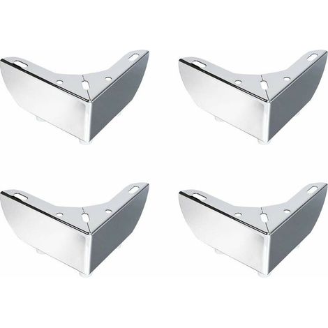 royaluxe - 4 pièces pieds de meubles 2 pouces en métal canapé jambes remplacement de couleur argentée pour Table basse (1/5)