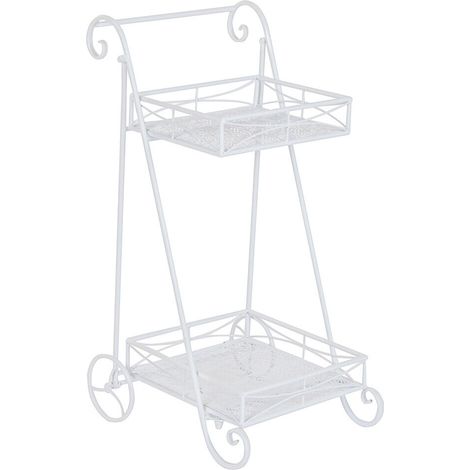 Camarera Hierro 43X38X76 Hojas Blanco (1/4)