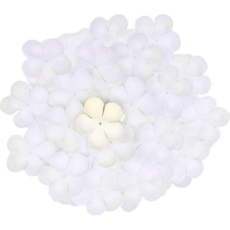 200 pétales de fleurs artificielles, accessoires pour la confection de paniers de demoiselles d'honneur et autres créations florales (fleurs de pêcher), idéales pour les mariages.-White (1/5)