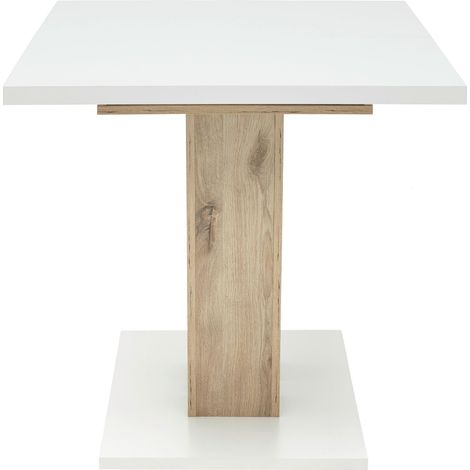 Mömax Ausziehtisch Hamm T Weiß/Eiche ca. 140-180x90x76cm (1/5)