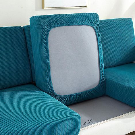 1 Pcs Housse De Coussin De Canap (bleu Vert,1 Place), Housse De Coussin, Housse Coussin D'assise Extensible Tartan Antidrapant, Housse De Protect (1/5)